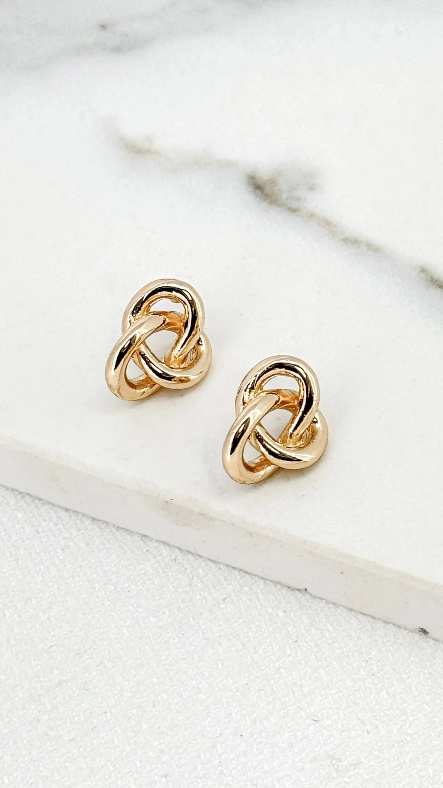 Envy Gold Knot Earrings