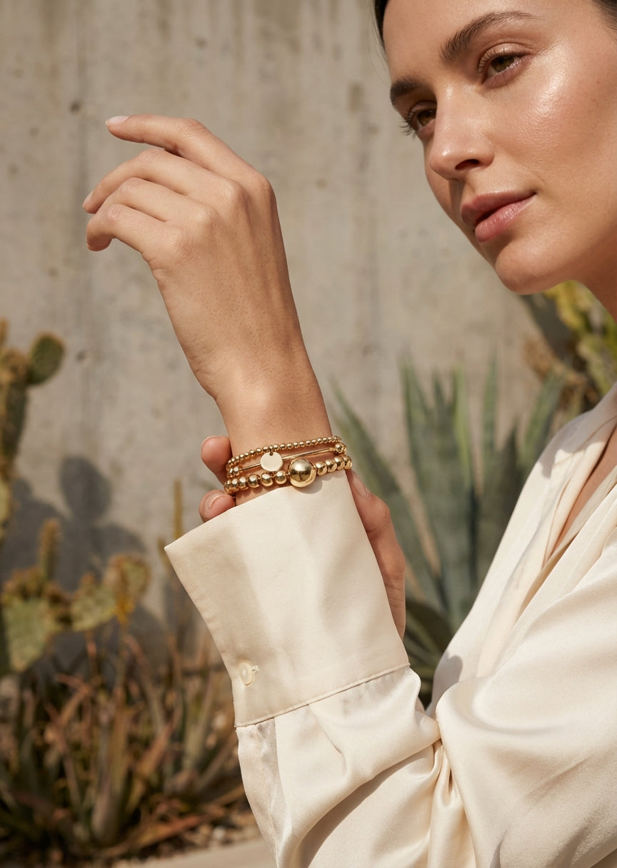 Envy Gold Layered Ball Bracelet