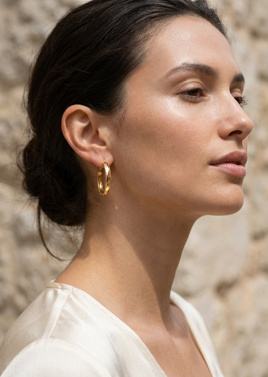 Envy Gold hoop stud earrings