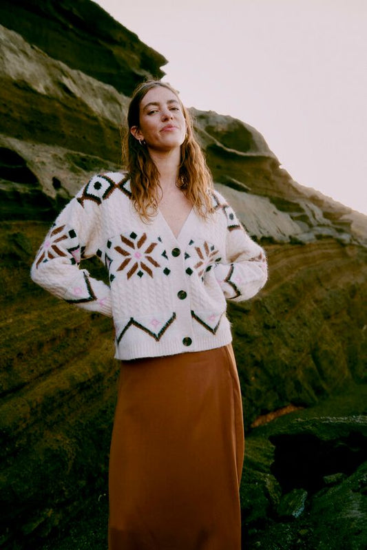 Tan Satin Look A-Line Midi Skirt