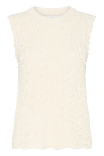 Cream Textured Short Sleeve Top