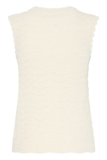 Cream Textured Short Sleeve Top