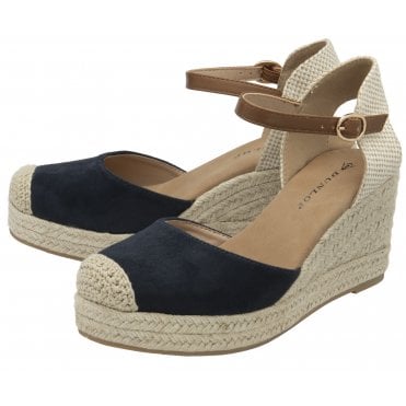 Navy Paloma Wedge Espadrille Sandals | Dunlop