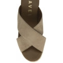 Sand Suede Morley Wedge Mule Sandals