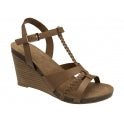 Tan Leather Ardo Wedge Sandals
