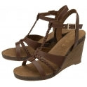 Tan Leather Ardo Wedge Sandals