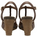 Tan Leather Ardo Wedge Sandals