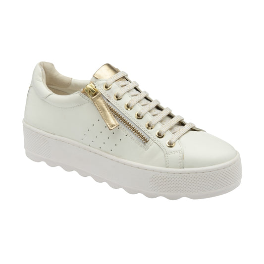 White Leather Calton Trainers | Ravel
