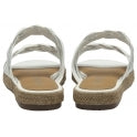 White Leather Levens Flat Mule Sandals