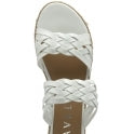 White Leather Levens Flat Mule Sandals