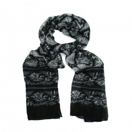 Black Paisley Scarf